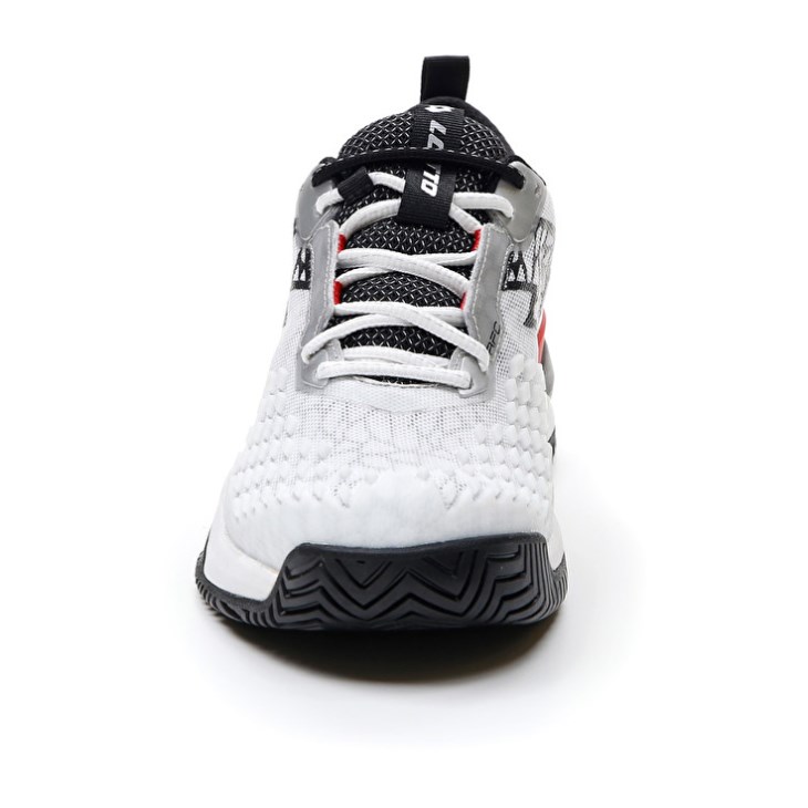 Zapatillas Tenis Lotto Raptor Hyperpulse 100 SPD Hombre Blancas Negras Rojas | NI976537O3