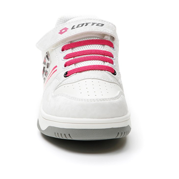Zapatillas de Baloncesto Lotto Rocket AMF II Leopard CL S Niños Blancas Rojas | ON784808O1