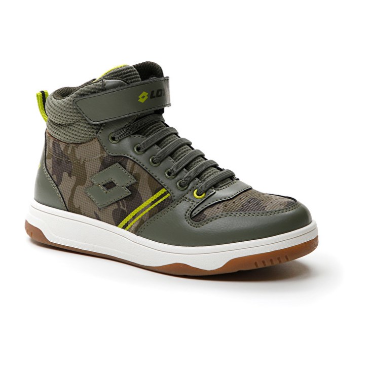 Zapatillas de Baloncesto Lotto Rocket AMF III Mid Camo CL S Niños Verde Oliva Camuflaje | XF059825F7