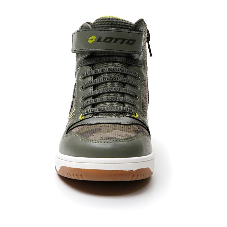 Zapatillas de Baloncesto Lotto Rocket AMF III Mid Camo CL S Niños Verde Oliva Camuflaje | XF059825F7