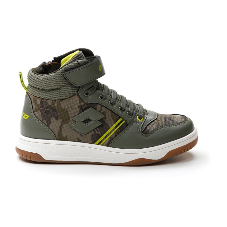 Zapatillas de Baloncesto Lotto Rocket AMF III Mid Camo CL S Niños Verde Oliva Camuflaje | XF059825F7