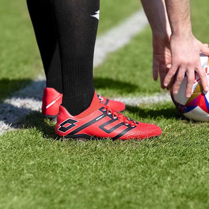Zapatos De Fútbol Lotto Maestro 100 IV FG Hombre Rojas Negras | XE365756F3