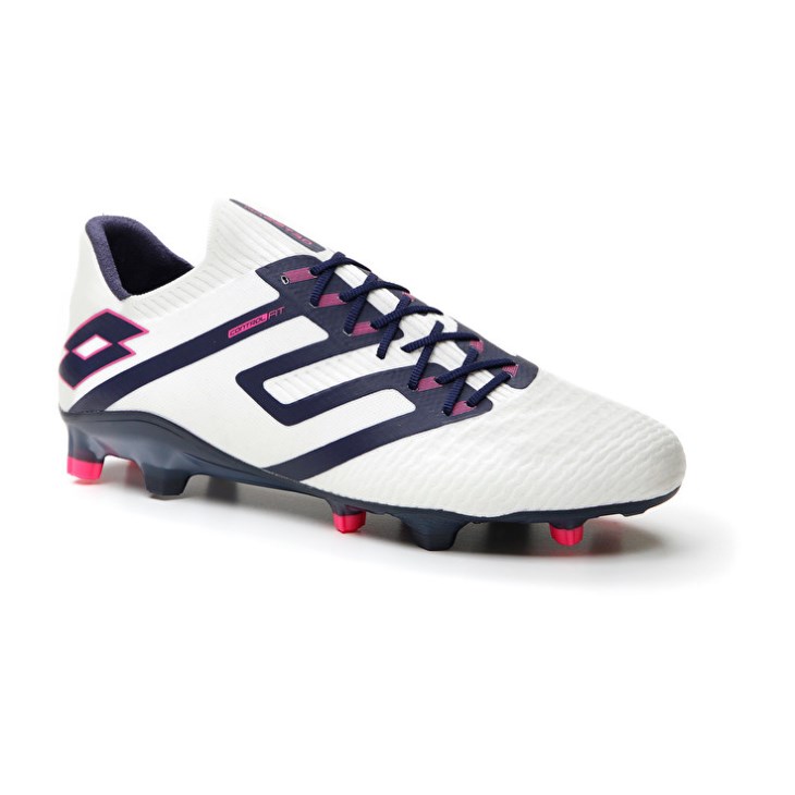 Zapatos De Fútbol Lotto Maestro 100 IV FG Hombre Blancas Azul Marino Azules | DP923782E5