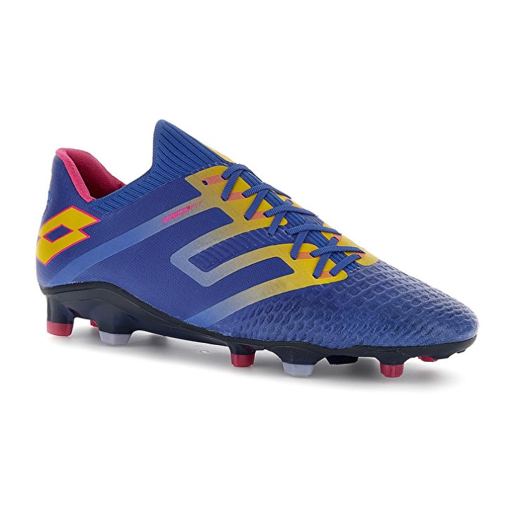 Zapatos De Fútbol Lotto Maestro 100 IV FG Hombre Azules Amarillo | AT531653D4