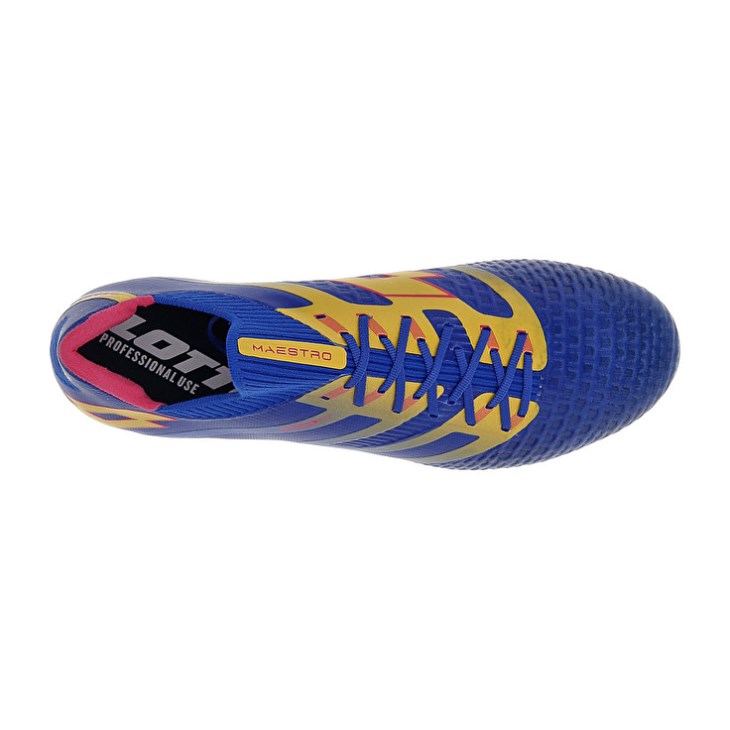 Zapatos De Fútbol Lotto Maestro 100 IV FG Hombre Azules Amarillo | AT531653D4