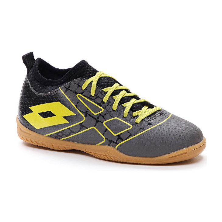 Zapatos De Fútbol Lotto Maestro 700 III ID JR Niños Gris Verde Negras | KP494049B3