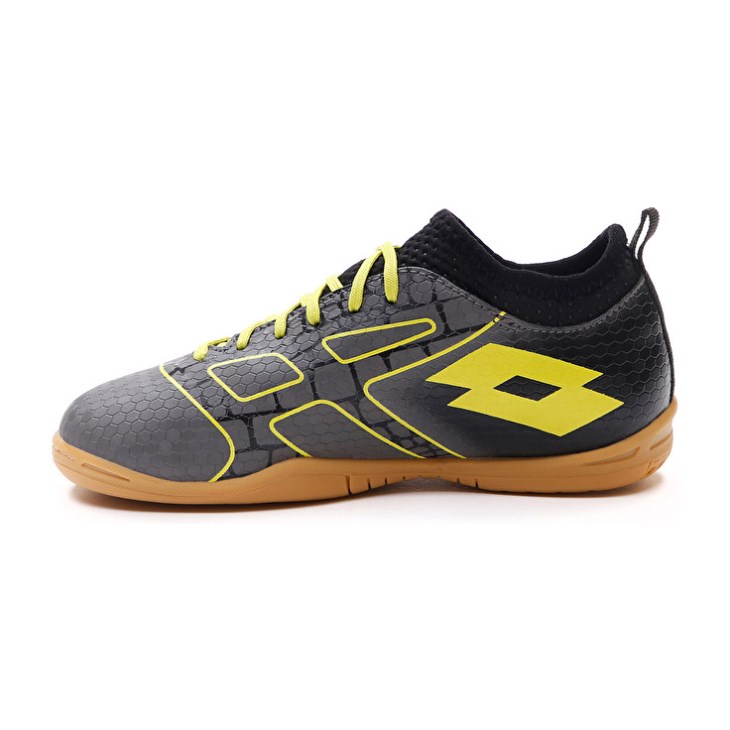 Zapatos De Fútbol Lotto Maestro 700 III ID JR Niños Gris Verde Negras | KP494049B3