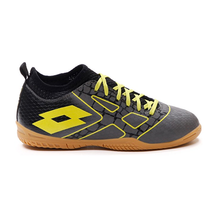 Zapatos De Fútbol Lotto Maestro 700 III ID JR Niños Gris Verde Negras | KP494049B3