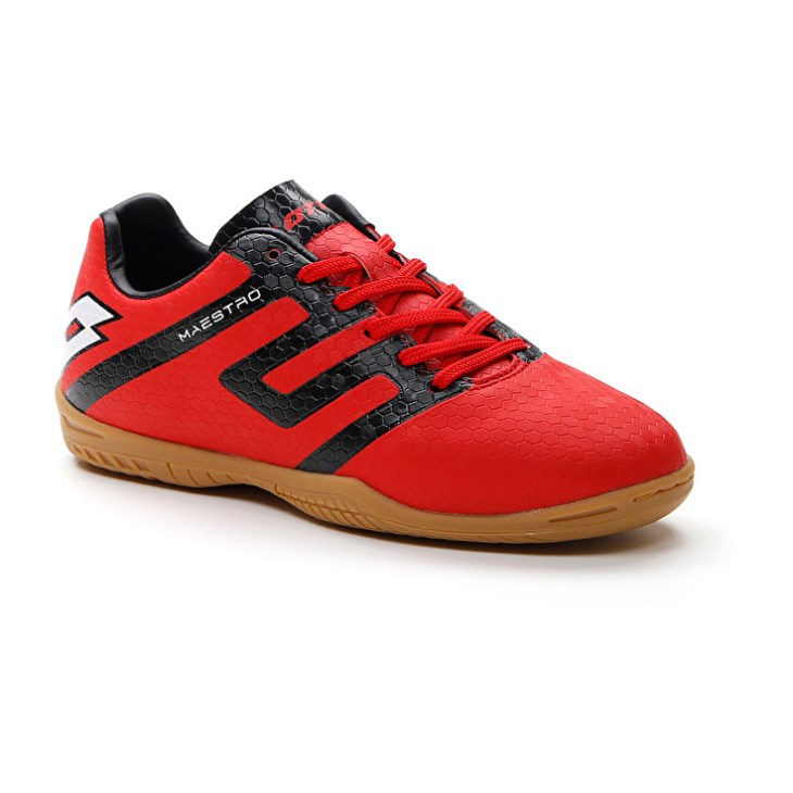 Zapatos De Fútbol Lotto Maestro 700 IV ID JR Niños Rojas Negras | AK030133C4