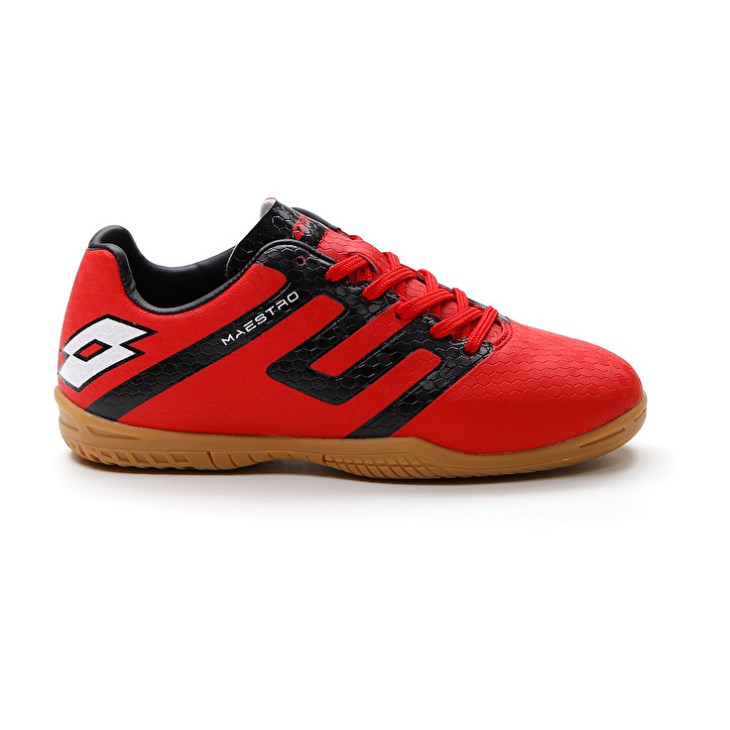Zapatos De Fútbol Lotto Maestro 700 IV ID JR Niños Rojas Negras | AK030133C4