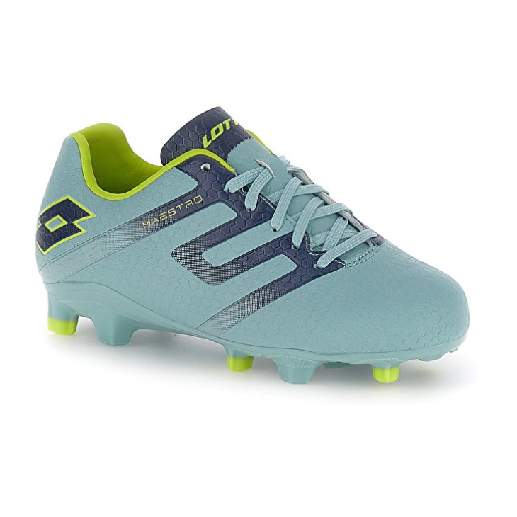 Zapatos De Fútbol Lotto Maestro 700 V FG JR Niños Verde Azules | LR004530X6