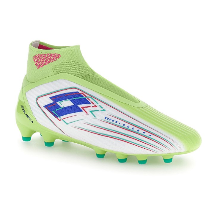 Zapatos De Fútbol Lotto Solista 100 VIII Gravity FG Hombre Verde Blancas | KC330003F1