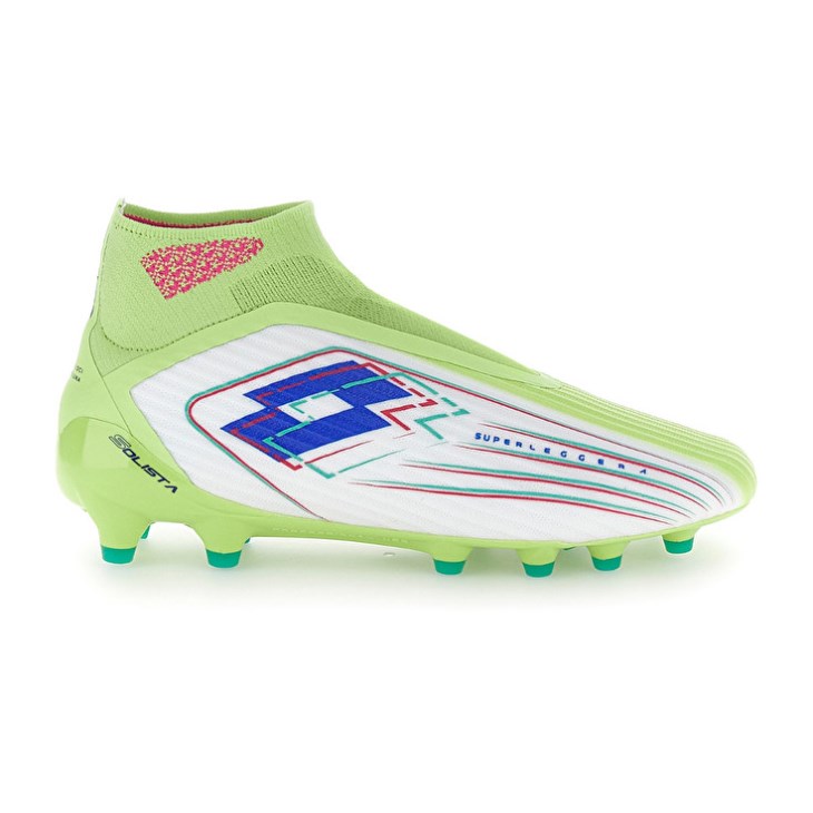Zapatos De Fútbol Lotto Solista 100 VIII Gravity FG Hombre Verde Blancas | KC330003F1