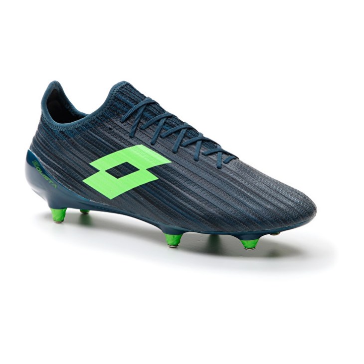 Zapatos De Fútbol Lotto Solista 200 III SG 6 Hombre Azul Marino Azules Verde | KS712051N2