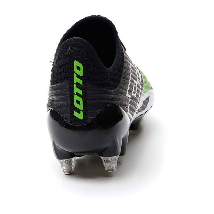 Zapatos De Fútbol Lotto Solista 200 VI SGX Hombre Negras Blancas Verde | XO810901B6