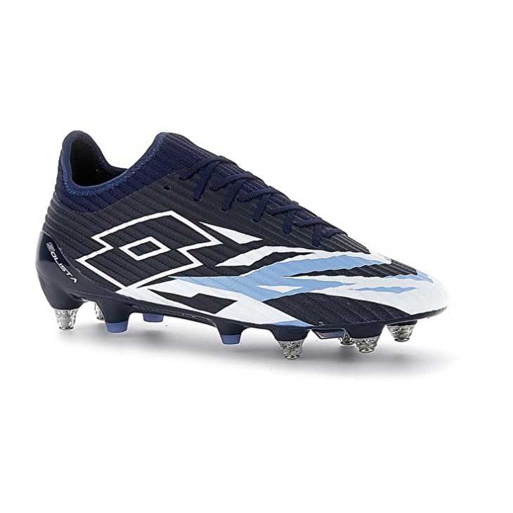 Zapatos De Fútbol Lotto Solista 200 VI SGX Hombre Azul Marino Azules Blancas Azules | LN076787Q8