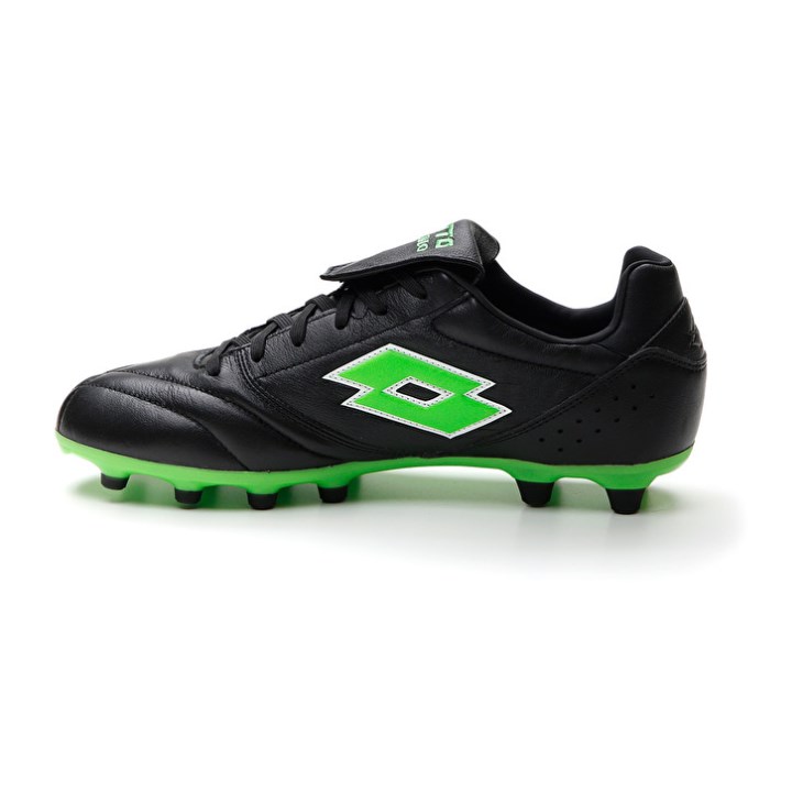 Zapatos De Fútbol Lotto Stadio 200 III FG Hombre Negras Verde | WD490869M4