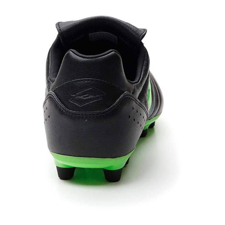 Zapatos De Fútbol Lotto Stadio 200 III FG Hombre Negras Verde | WD490869M4