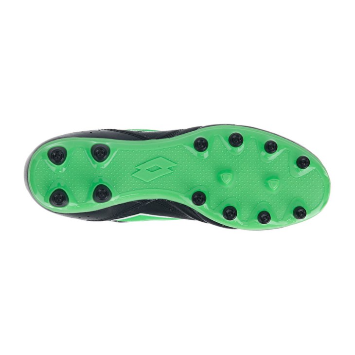 Zapatos De Fútbol Lotto Stadio 200 III FG Hombre Negras Verde | WD490869M4