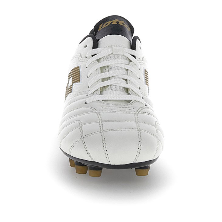 Zapatos De Fútbol Lotto Stadio 300 III FG Hombre Blancas Doradas | XI406070X4