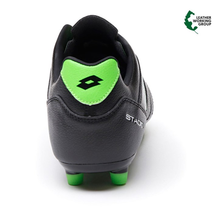 Zapatos De Fútbol Lotto Stadio 300 III FG Hombre Negras Verde | KQ479607Z3
