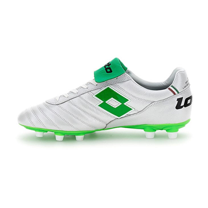 Zapatos De Fútbol Lotto Stadio OG II FG 50 YRS Icon Hombre Blancas Verde | ZD189068A3