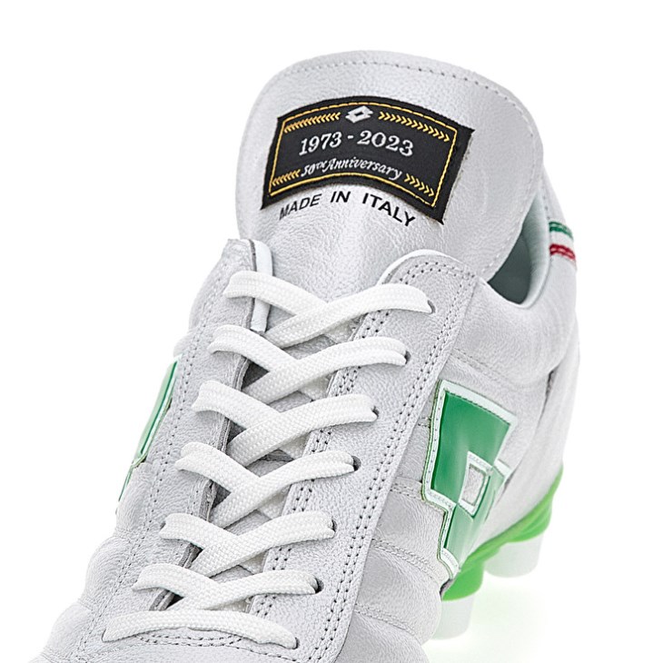Zapatos De Fútbol Lotto Stadio OG II FG 50 YRS Icon Hombre Blancas Verde | ZD189068A3