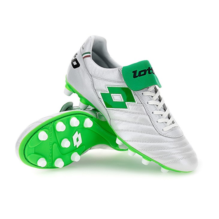 Zapatos De Fútbol Lotto Stadio OG II FG 50 YRS Icon Hombre Blancas Verde | ZD189068A3