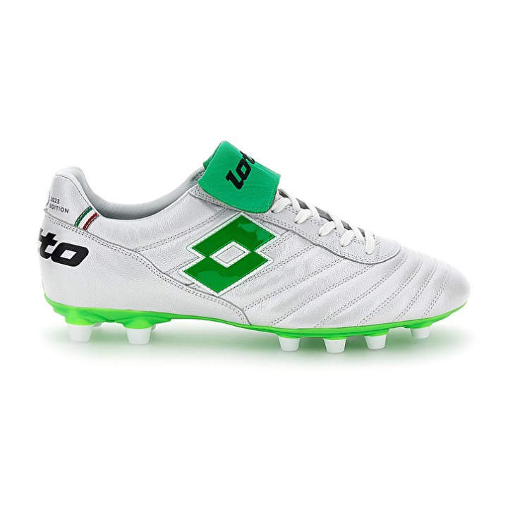 Zapatos De Fútbol Lotto Stadio OG II FG 50 YRS Icon Hombre Blancas Verde | ZD189068A3