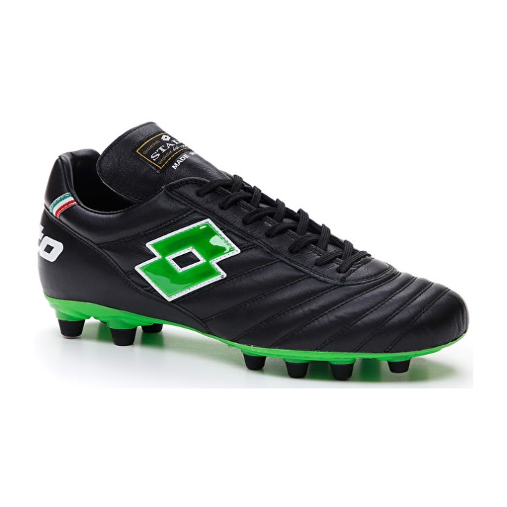 Zapatos De Fútbol Lotto Stadio OG II FG Hombre Negras Verde | FO276287J1