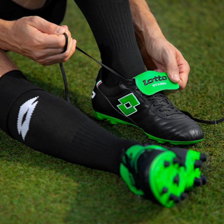Zapatos De Fútbol Lotto Stadio OG II FG Hombre Negras Verde | FO276287J1